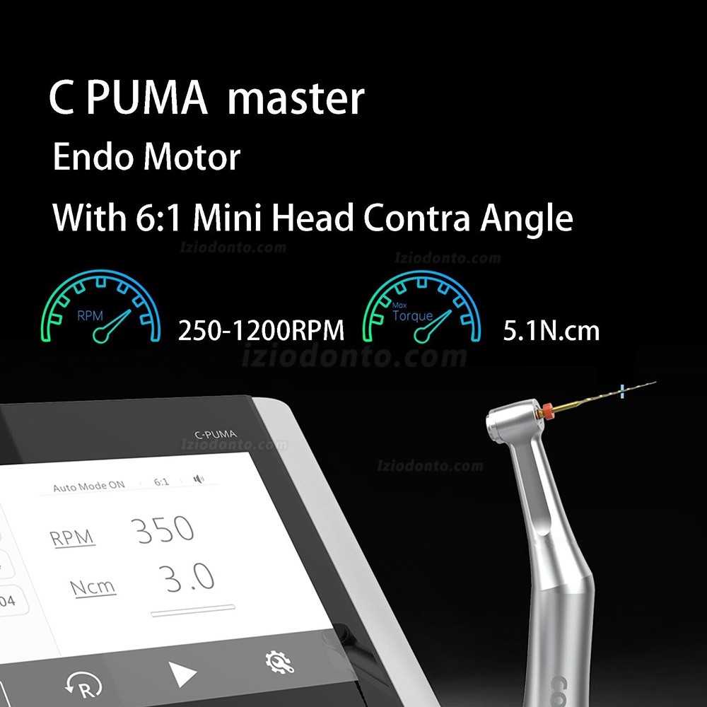 YUSENDENT COXO C PUMA Master Motor endodôntico elétrico dental com peça de mão contra ângulo 6:1 e 1:5