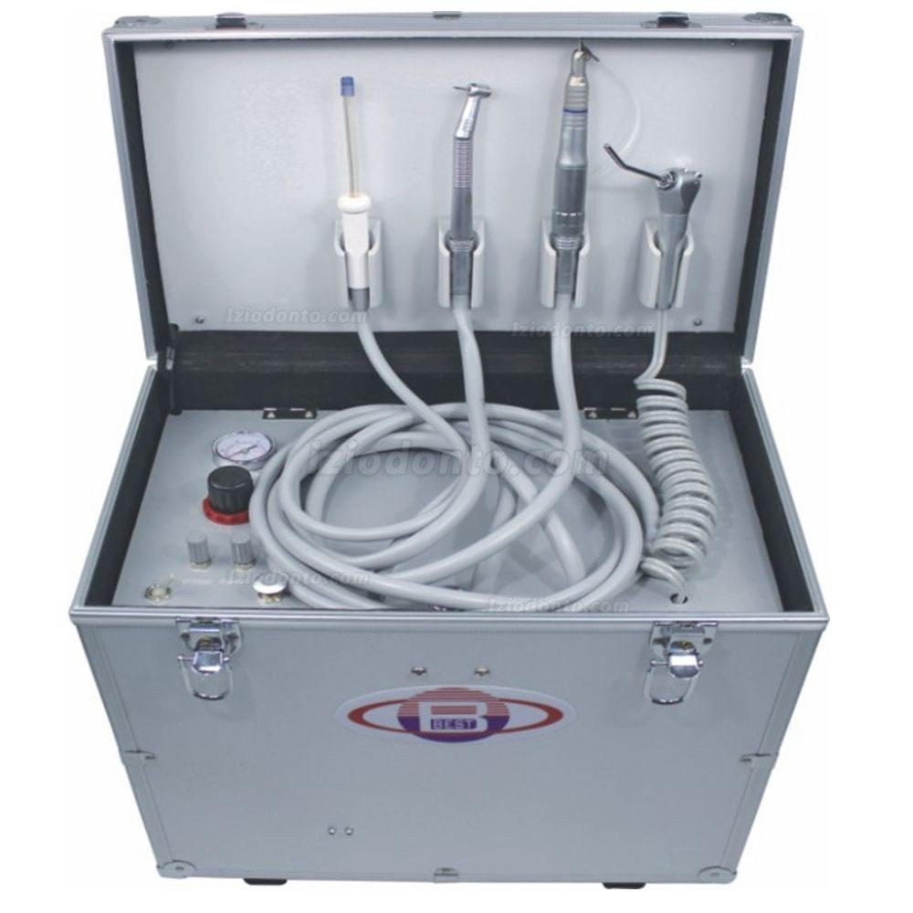 BD-402 Unidade odontológica portátil com compressor +sistema de sucção + seringa tríplice