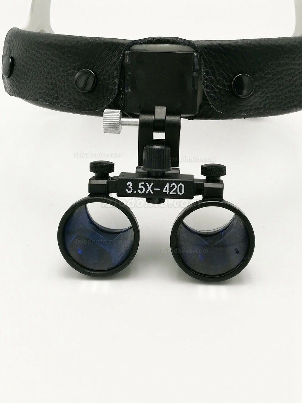 3.5X420mm Fita de Cabeça Lupa Binocular Cirurgica Odontologico + Fotoforo Cirurgico LED