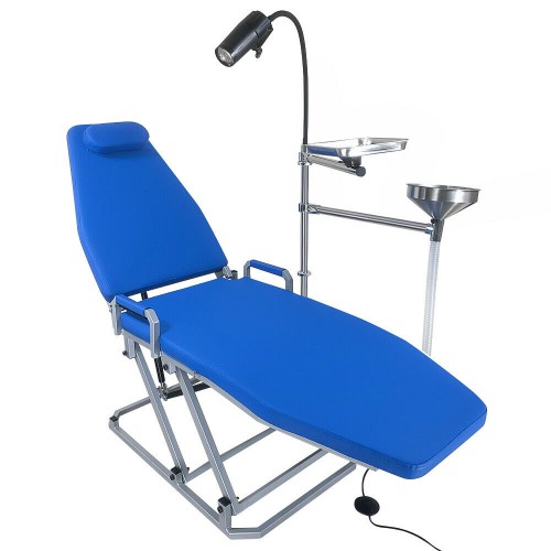 Greeloy Cadeira dobrável portátil atualizada com luz fria LED e bandeja de instrumentos GU-P109