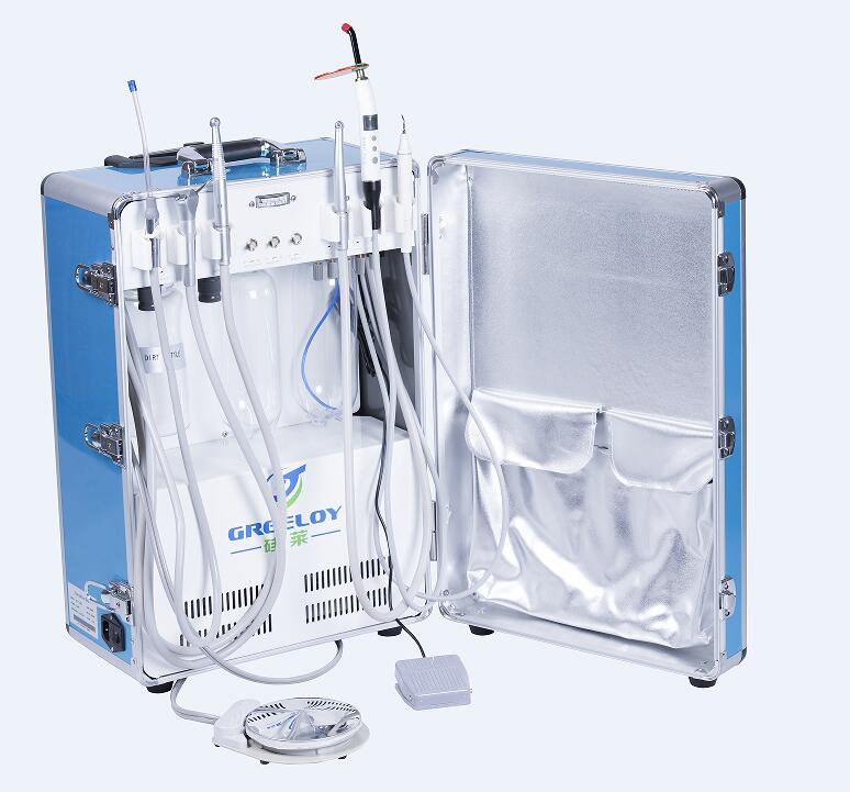 Greeloy® GU-P206 Unidade portátil odontológica com fotopolimerizador e peça de mão do ultrassom