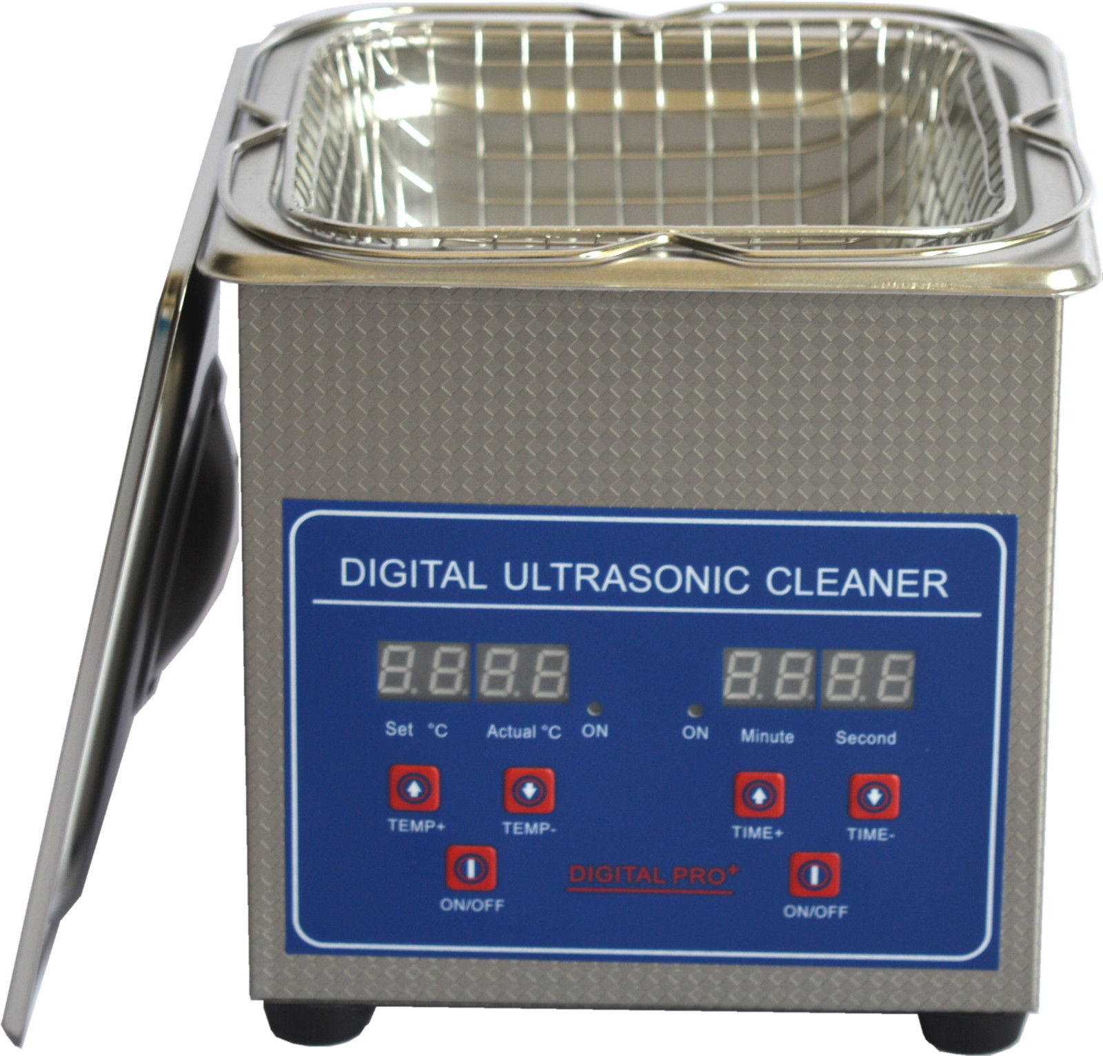 1.3L Limpador Dental Ultrassônico Controle Digital LCD em Aço Inoxidável JPS-08A