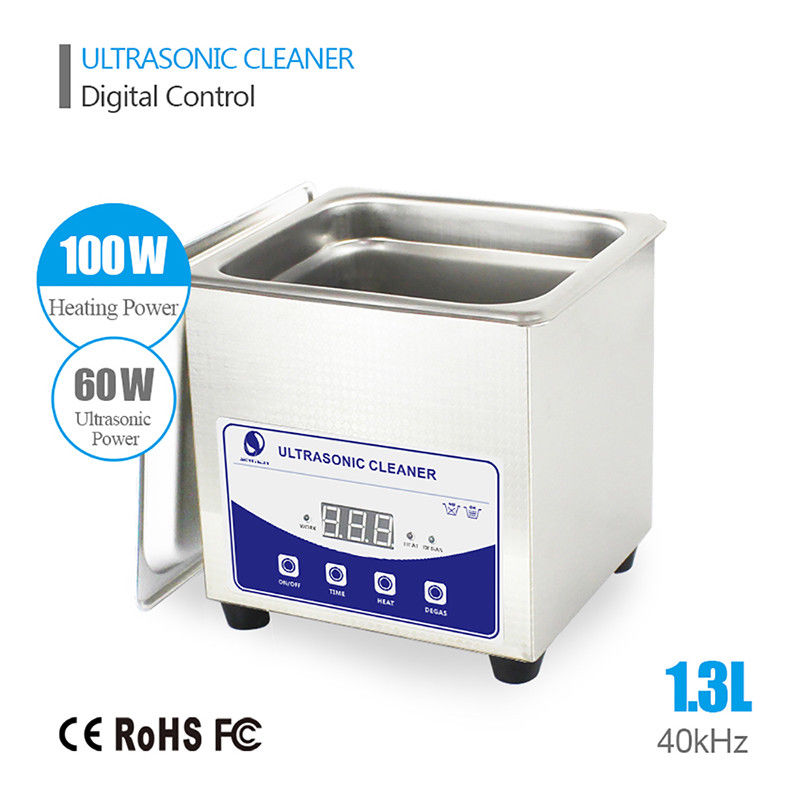 1.3L Limpador ultrassônico com aquecedor e temporizador aço inoxidável