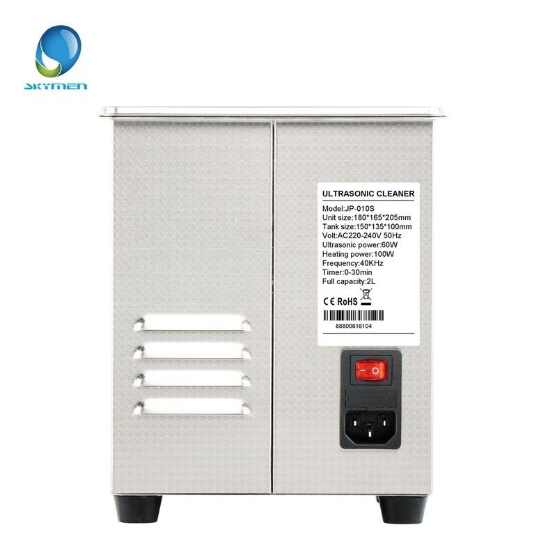 2L Limpador ultrassônico digital com aquecedor e temporizador em aço inoxidável