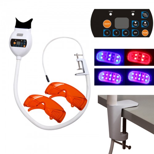 Sistema para clareamento odontológico Luz de led para clareamento dental 3*Luz LED & 2Pcs Óculos