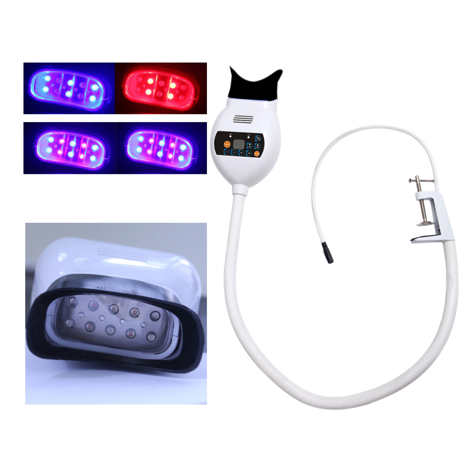 Sistema para clareamento odontológico Luz de led para clareamento dental 3*Luz LED & 2Pcs Óculos