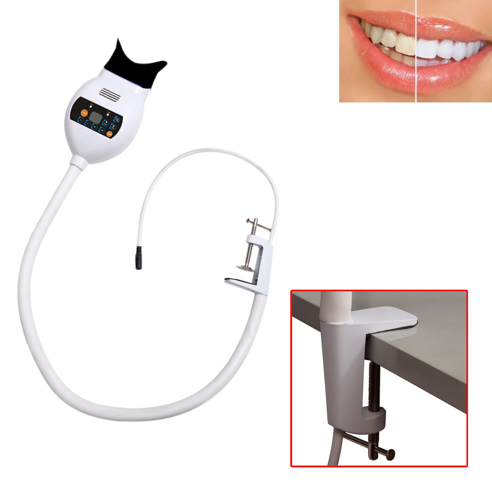 Sistema para clareamento odontológico Luz de led para clareamento dental 3*Luz LED & 2Pcs Óculos