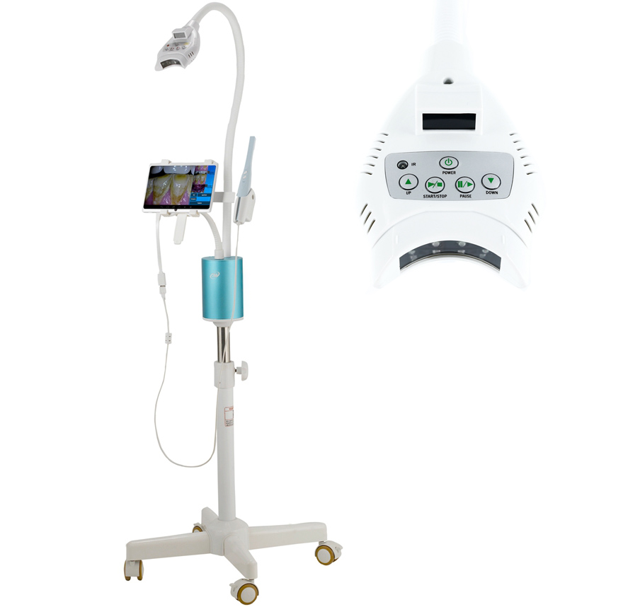 MLG M-66B Profissional Lâmpada de clareamento dental led com monitor LCD de 7 polegadas