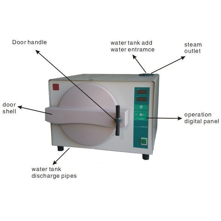 18L Esterilizador dental de autoclave a vapor de alta pressão em aço inoxidável