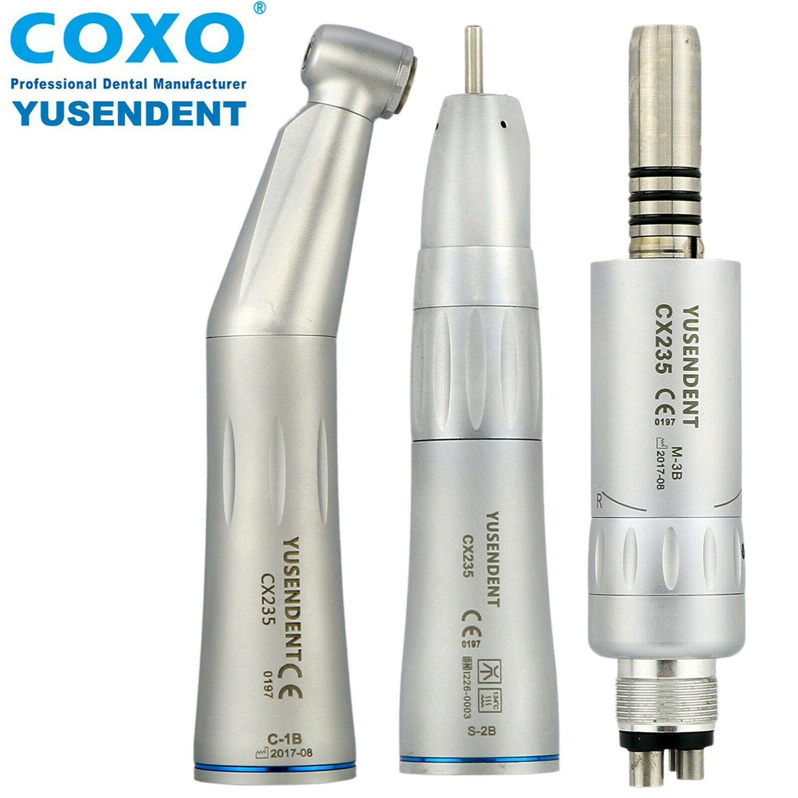 Yusendent COXO CX235-B Baixa velocidade Contra Angulo + Micromotor Neumatico+ Peça Reta Odontologia Kit