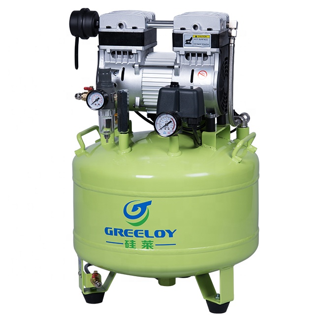 Greeloy® GA-81X Compressor de ar odontológico sem óleo e sem óleo com gabinete silencioso
