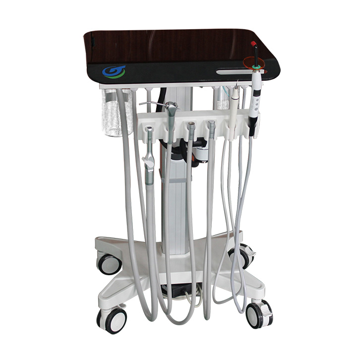 Greeloy GU-P302S Unidade móvel de carrinho de tratamento dentário ajustado + ultrassom Scaler + compressor de ar GU-P300