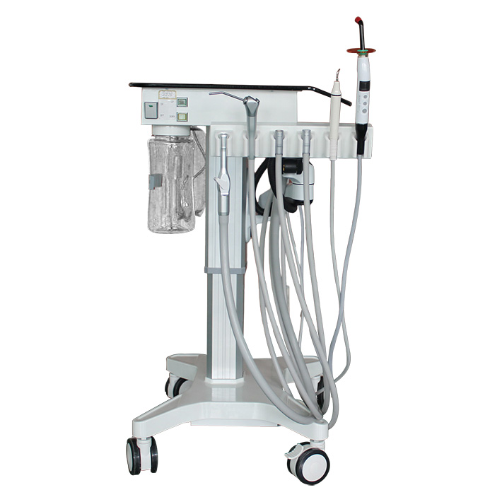 Greeloy GU-P302S Unidade móvel de carrinho de tratamento dentário ajustado + ultrassom Scaler + compressor de ar GU-P300