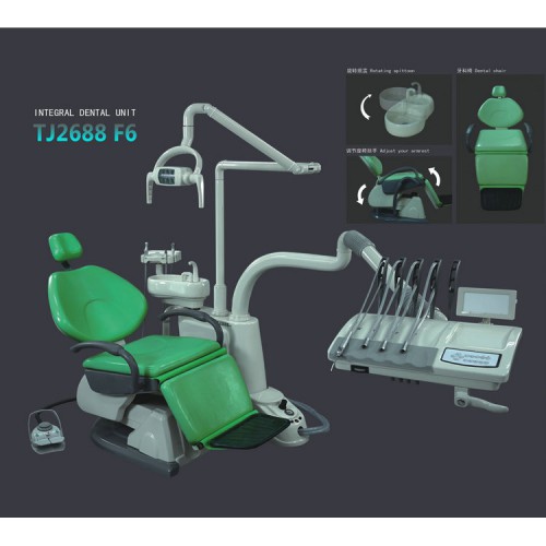 TJ2688F6 Conjunto Odontológico Completo Controlado por Computador Integrante Couro Sintético