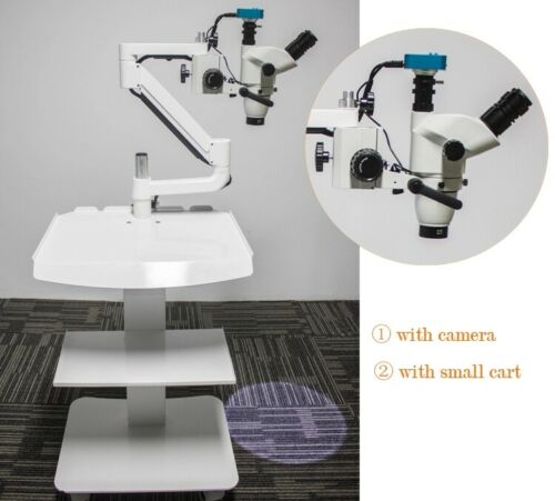 Microscópio cirúrgico odontológico 5W para terapia de canal radicular com câmera tipo de carrinho móvel