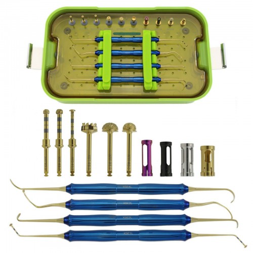 DASK Kit de instrumentos manuais para implante de implante de seio nasal e broca de elevação