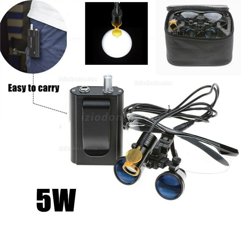 Dental 5W LED Fotoforo Cirurgico com filtro e prendedor de cinto + lupa binocular 3,5X Dental 5W LED Fotoforo Cirurgico com filtro e prendedor de cinto + lupa binocular 3,5X