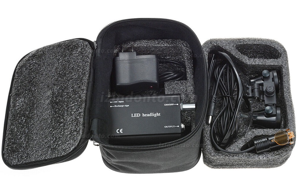 Dental 5W LED Fotoforo Cirurgico com filtro e prendedor de cinto + lupa binocular 3,5X Dental 5W LED Fotoforo Cirurgico com filtro e prendedor de cinto + lupa binocular 3,5X