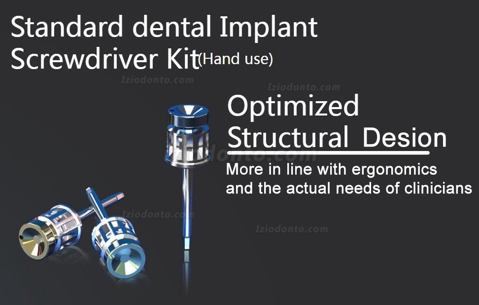 YUSENDENT COXO C-TW2 Kit de chave de torque universal para implantes dentários com 14 chaves de fenda