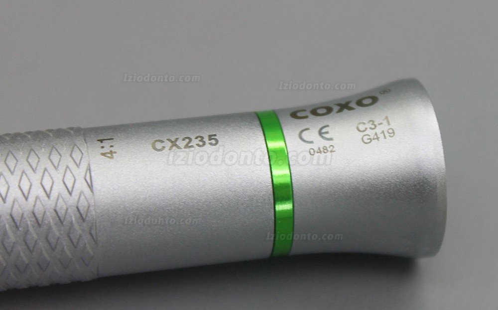 YUSENDENT® COXO CX235C3-1 Contra Angulo Redutor 4:1 Alta Rotação Odontológica 