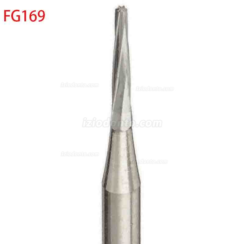 50 x Brocas dentais de carboneto FG168/169/170/171/172/169L/170L/171L para peça de mão HP