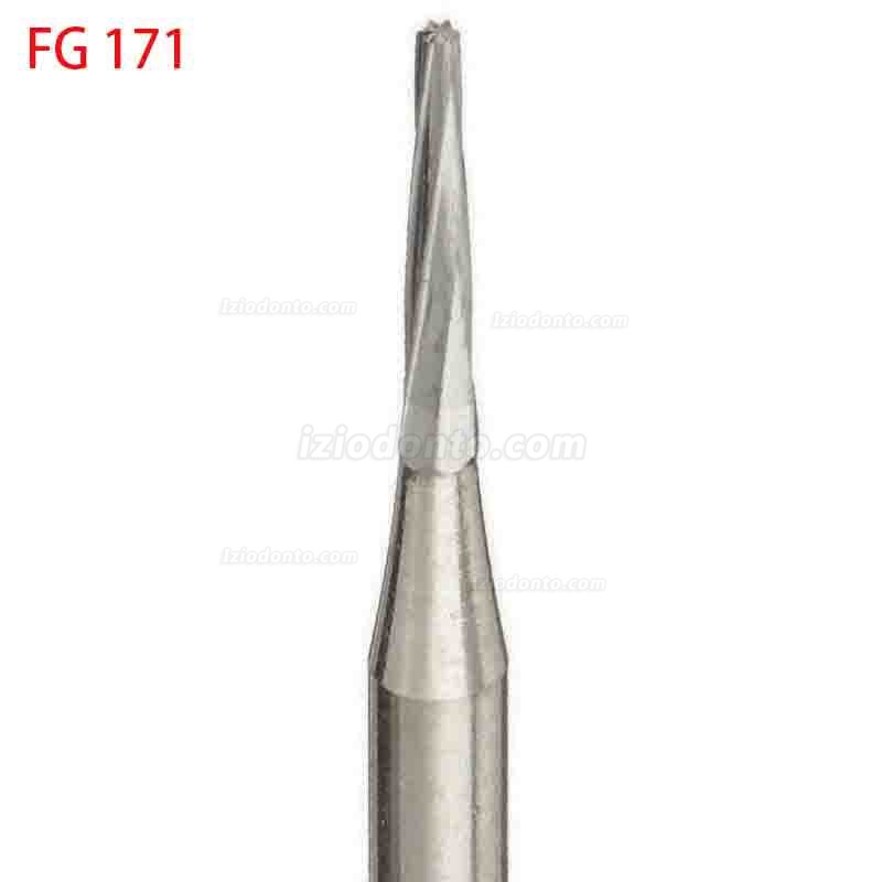 50 x Brocas dentais de carboneto FG168/169/170/171/172/169L/170L/171L para peça de mão HP