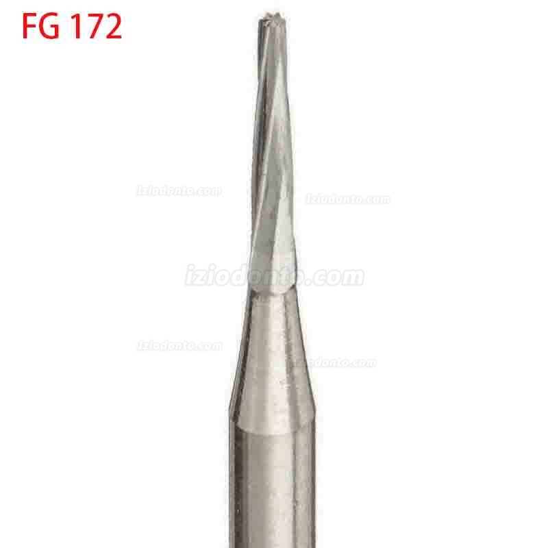 50 x Brocas dentais de carboneto FG168/169/170/171/172/169L/170L/171L para peça de mão HP