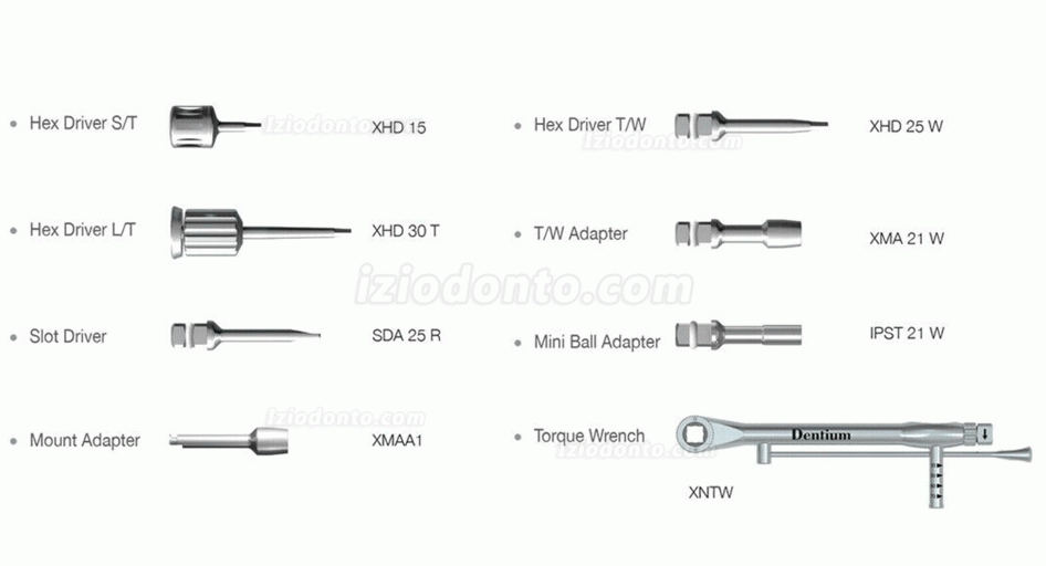 Dentium XIP Kit de ferramentas manuais para restauração de prótese dentária com chaves de torque