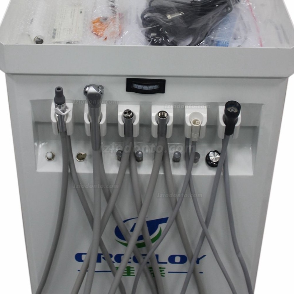 GREELOY GU-P209 Sistema de carrinho móvel de unidade de entrega odontológica com fotopolimerizador & ultrassom Scaler