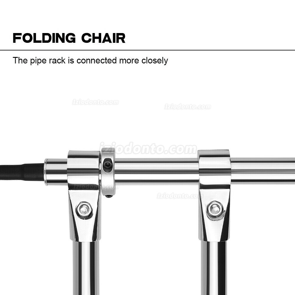 Greeloy Cadeira dobrável portátil atualizada com luz fria LED e bandeja de instrumentos GU-P109