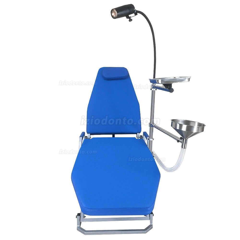 Greeloy Cadeira dobrável portátil atualizada com luz fria LED e bandeja de instrumentos GU-P109