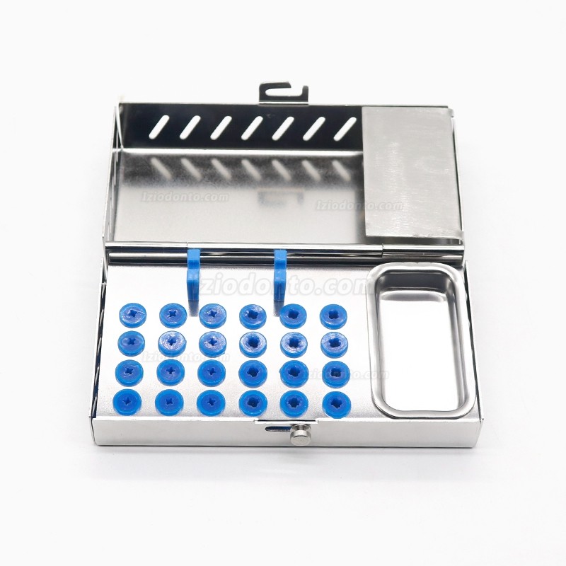 1Pcs Caixa de armazenamento do kit de ferramentas para implante dentário em aço inoxidável