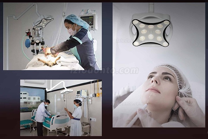 Micare JD1700 Foco Cirúrgico de teto odontológica Shadowles Lâmpada Cirúrgica LED