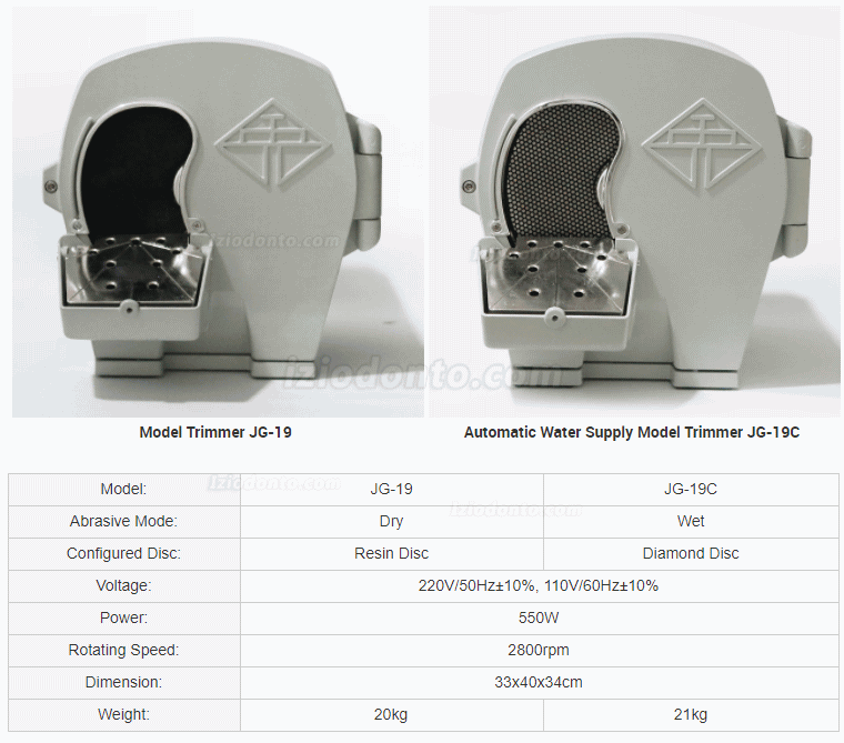 JG-19 Recortador De Gesso Seco / Úmido para Laboratório Dentário