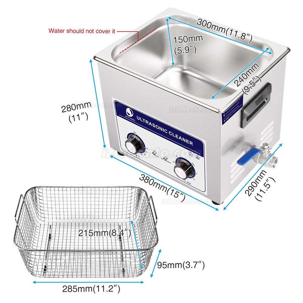 10L Limpador ultrassónico aço inoxidável JP-040S