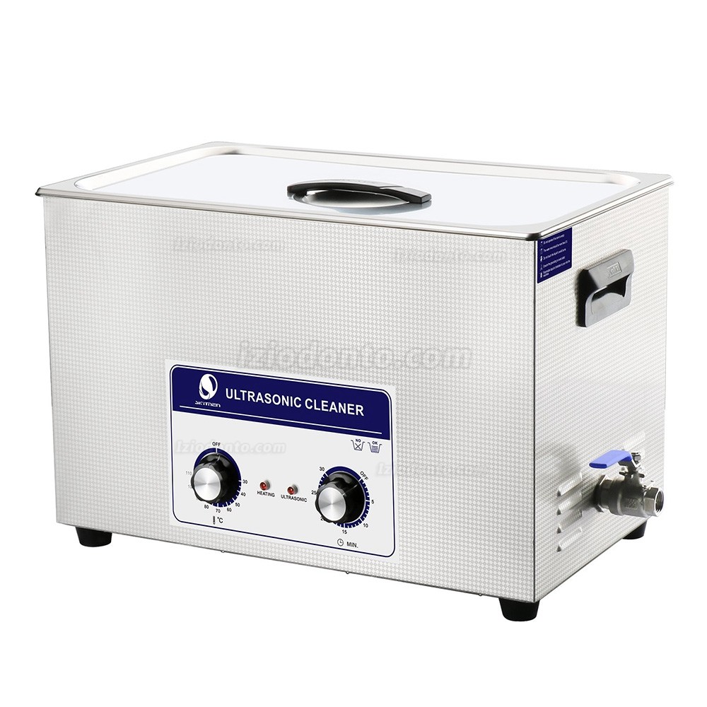 30L Limpador ultrassónico aço inoxidável com controle mecânico de temperatura e tempo