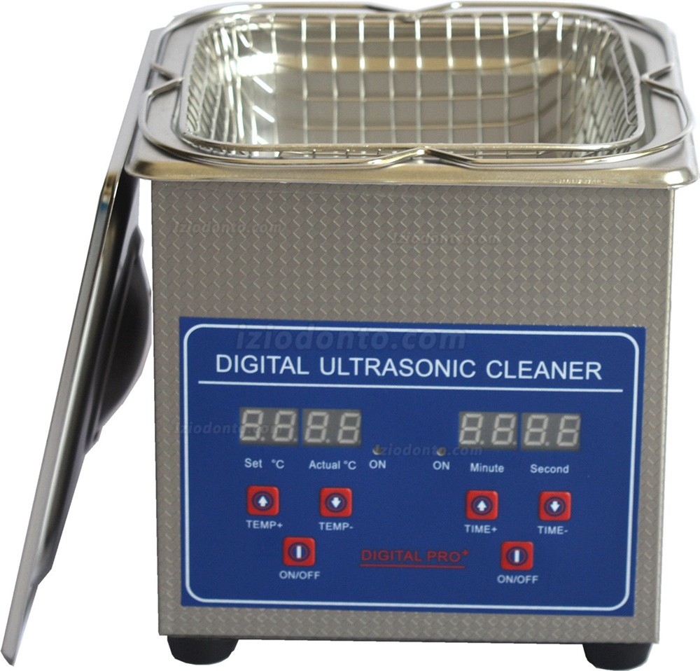 1.3L Limpador Dental Ultrassônico Controle Digital LCD em Aço Inoxidável JPS-08A