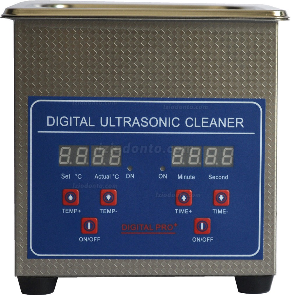 1.3L Limpador Dental Ultrassônico Controle Digital LCD em Aço Inoxidável JPS-08A