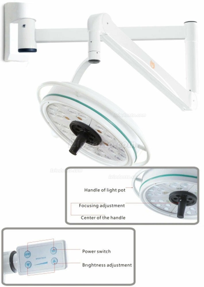 KWS KD-2036D-1 108W Foco Cirúrgico de Parede LED Sem sombra Lâmpada de Exame Oral KWS KD-2036D-1 108W Foco Cirúrgico de Parede LED Sem sombra Lâmpada de Exame Oral