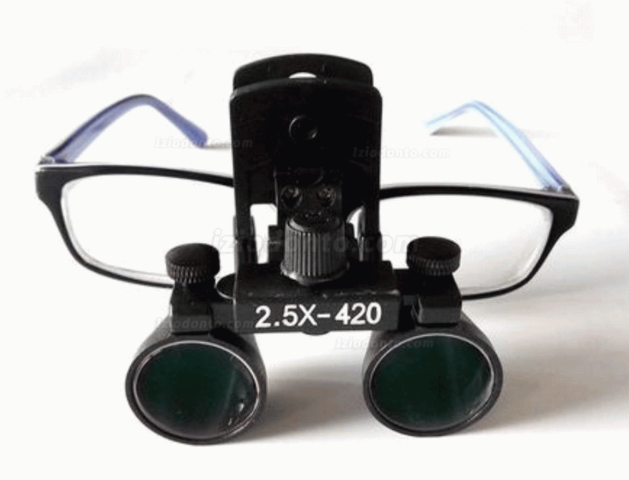2.5X/3.5X-420mm Clip On Lupa Binocular Cirurgica Odontologico