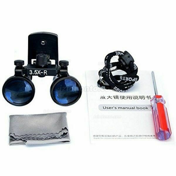 2.5X/3.5X-420mm Clip On Lupa Binocular Cirurgica Odontologico