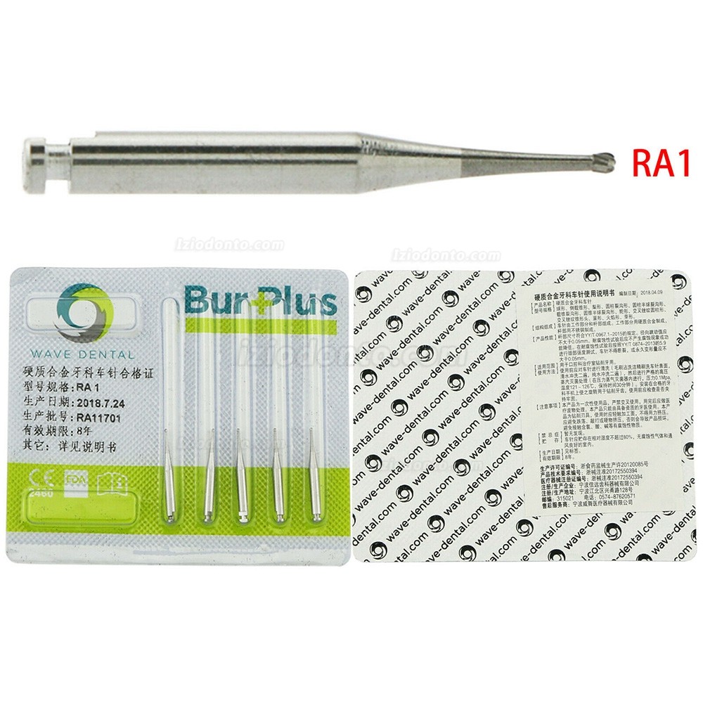 10 Pacotes WAVE Dental Broca redonda de metal duro com trava de tungstênio em baixa velocidade RA 1 2 3 4 5 6 7 8