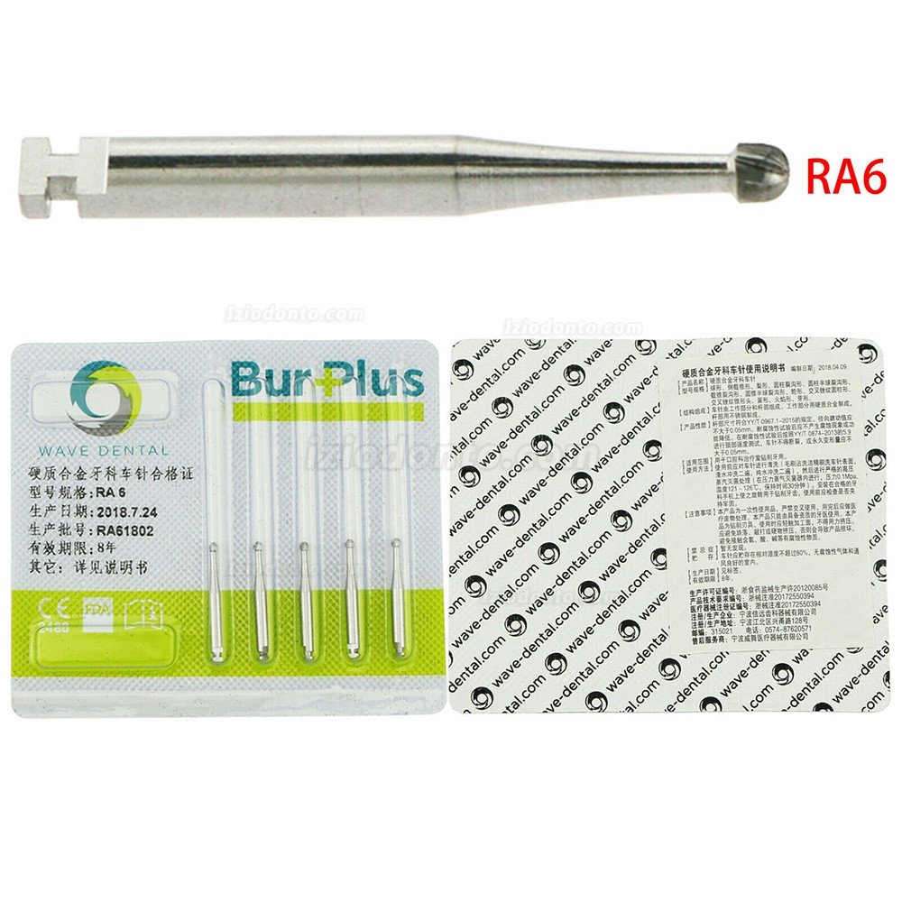 10 Pacotes WAVE Dental Broca redonda de metal duro com trava de tungstênio em baixa velocidade RA 1 2 3 4 5 6 7 8