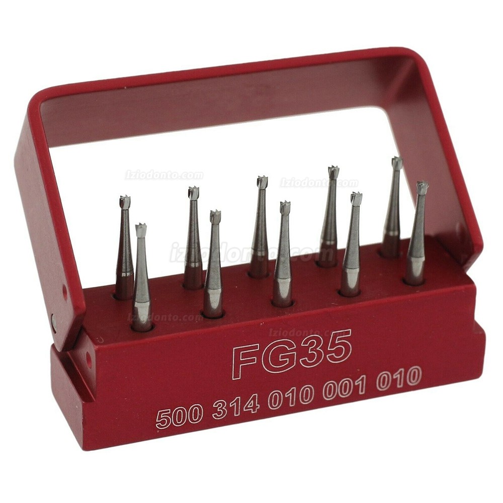 10Pcs SBT Brocas dentais de metal duro com cone de fricção em cone invertido de 1,6 mm para meio-oeste FG 35 36 37