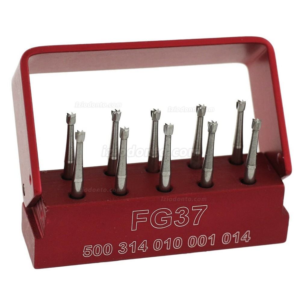 10Pcs SBT Brocas dentais de metal duro com cone de fricção em cone invertido de 1,6 mm para meio-oeste FG 35 36 37