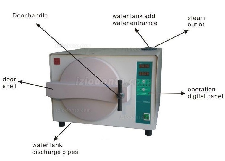 18L Esterilizador dental de autoclave a vapor de alta pressão em aço inoxidável