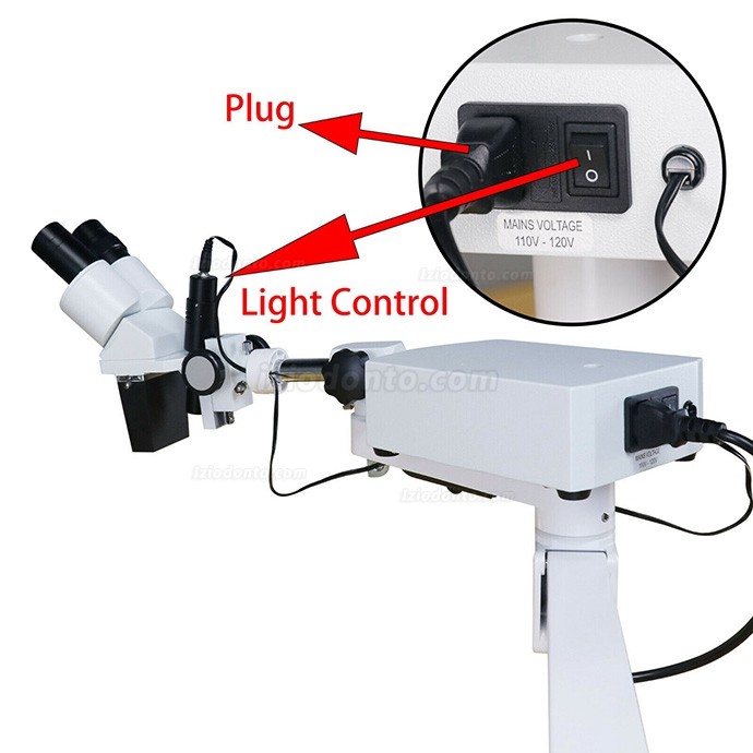 10X Endomicroscópio cirúrgico odontológico com luz LED para cadeira odontológica