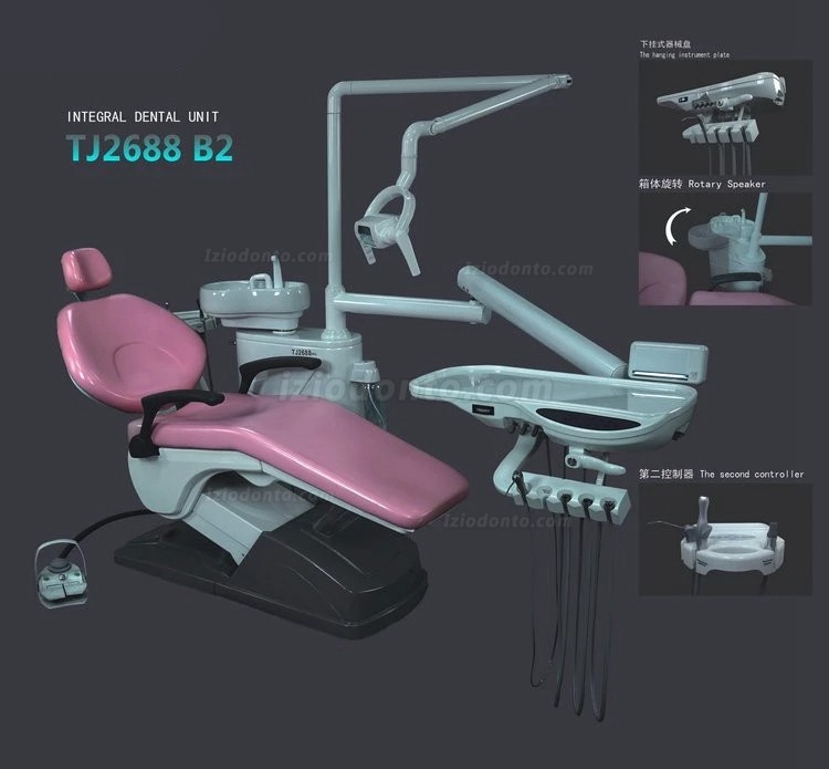 Tuojian TJ2688 B2 Conjunto Odontológico Completo Controlado por Computador Couro PU