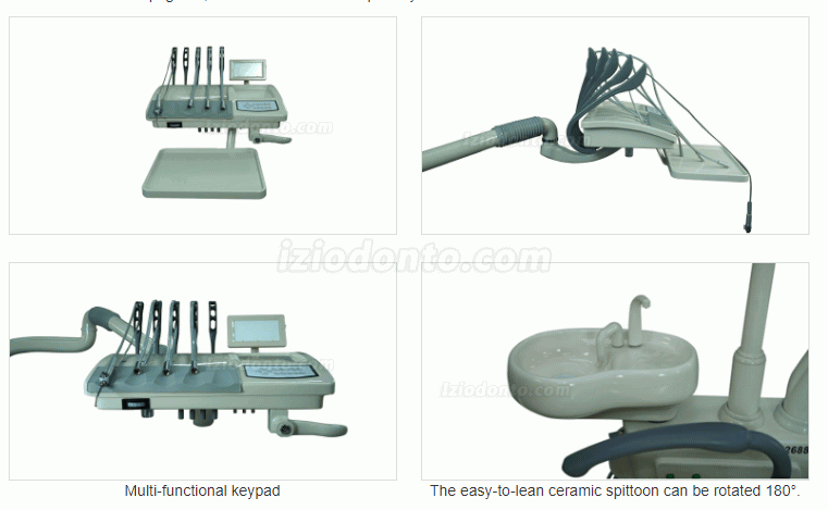 TJ2688 D4 Couro Sintético Controlado por Computador Integral Conjunto Odontológico Completo