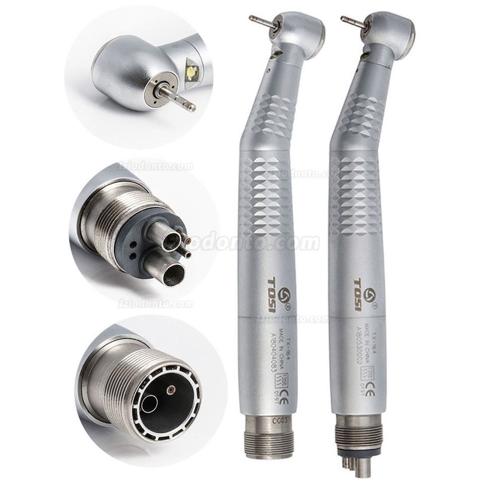 TOSI TX-164 Dental LED Turbina de Alta Velocidade Turbina de Ar Padrão / Torque 2/4 Furos TOSI TX-164 Dental LED Turbina de Alta Velocidade Turbina de Ar Padrão / Torque 2/4 Furos
